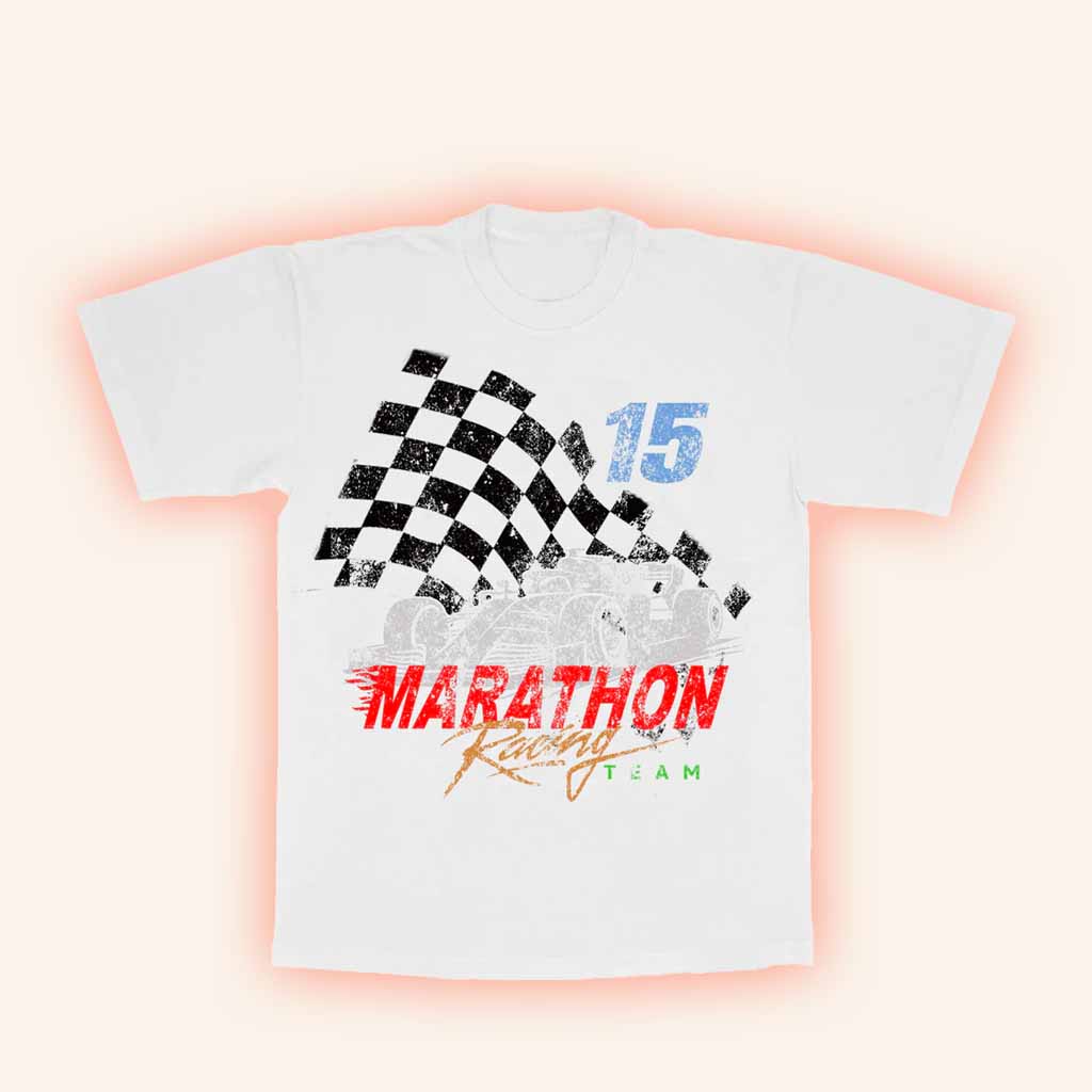 The Marathon Clothing Merch Marathon Racing T-Shirt White Gifts For Racing Lovers