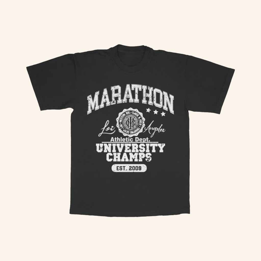 The Marathon Clothing Merch Marathon University T-Shirt Black Gifts For Brother