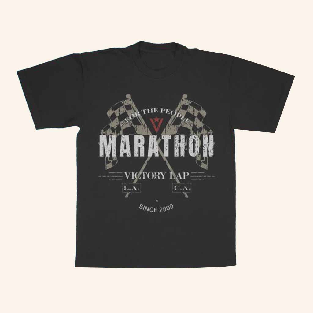 The Marathon Clothing Merch Marathon Victory Flags T-Shirt Black Gifts For Dad