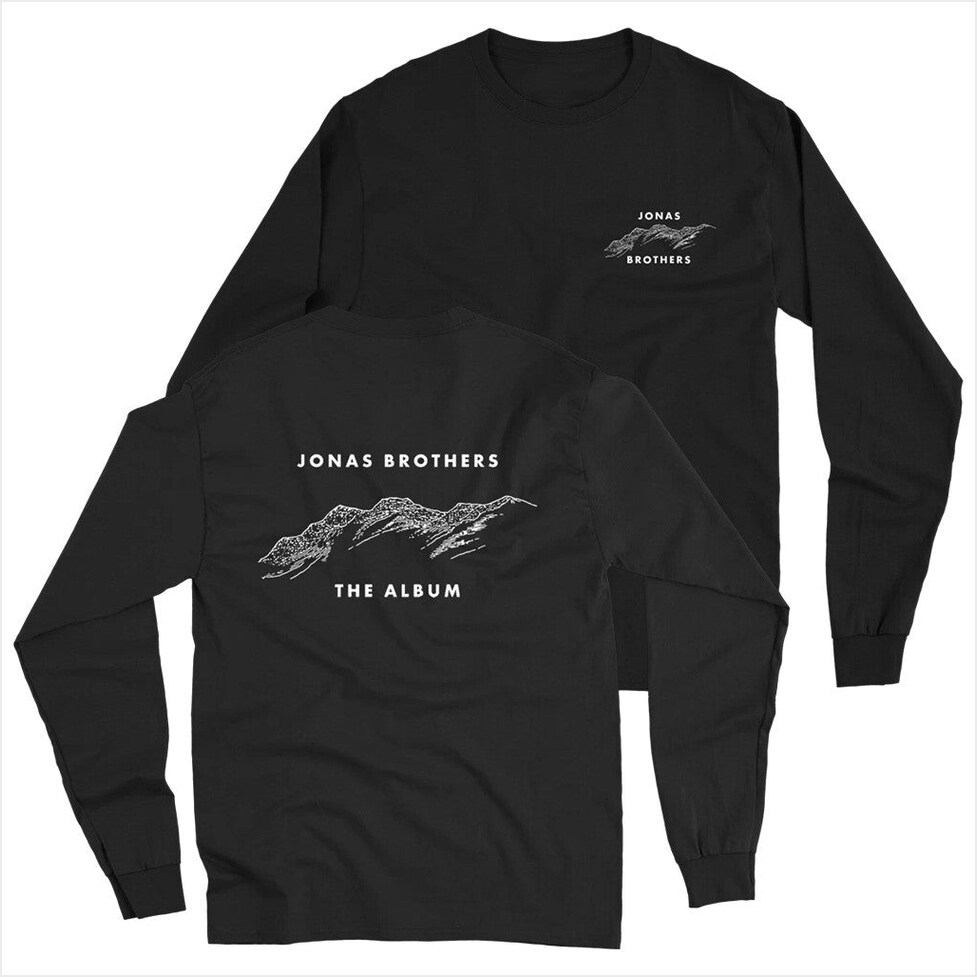 The Mountain Black Long Sleeve Shirt Jonas Brothers Merch Pop Band Fans Birthday Gifts
