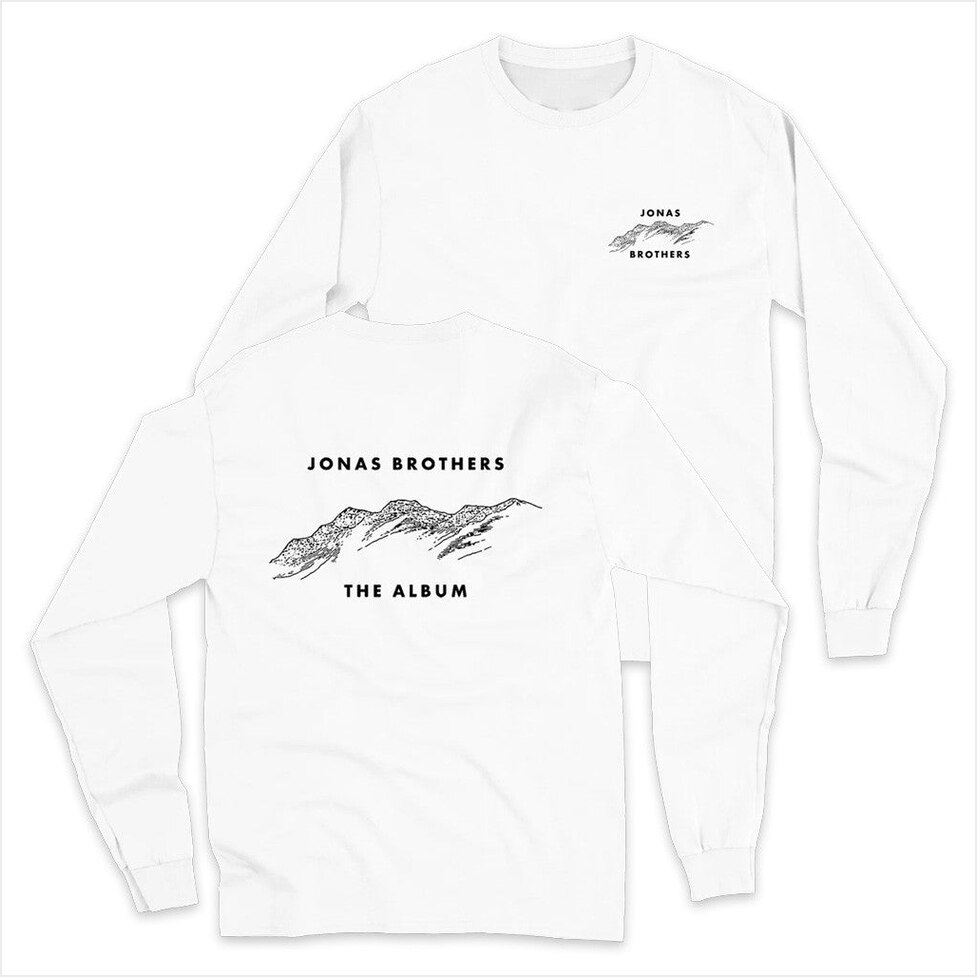 The Mountain White Long Sleeve Shirt Jonas Brothers Merch Pop Band Fans Birthday Gifts