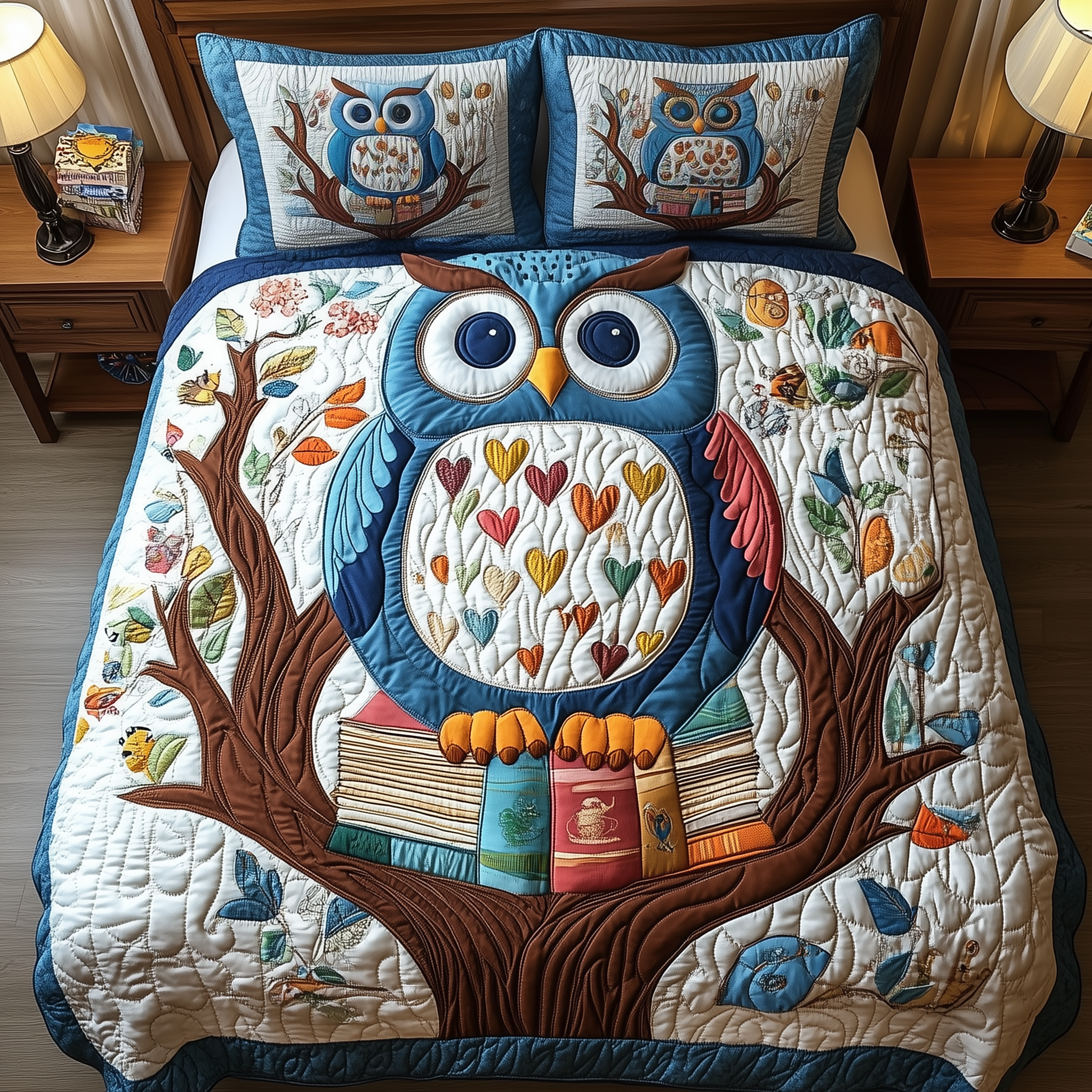 The Owlchemy Quilted Bedding Set Duvet Cover Bedspread Set Items Mother And Daughter Presents