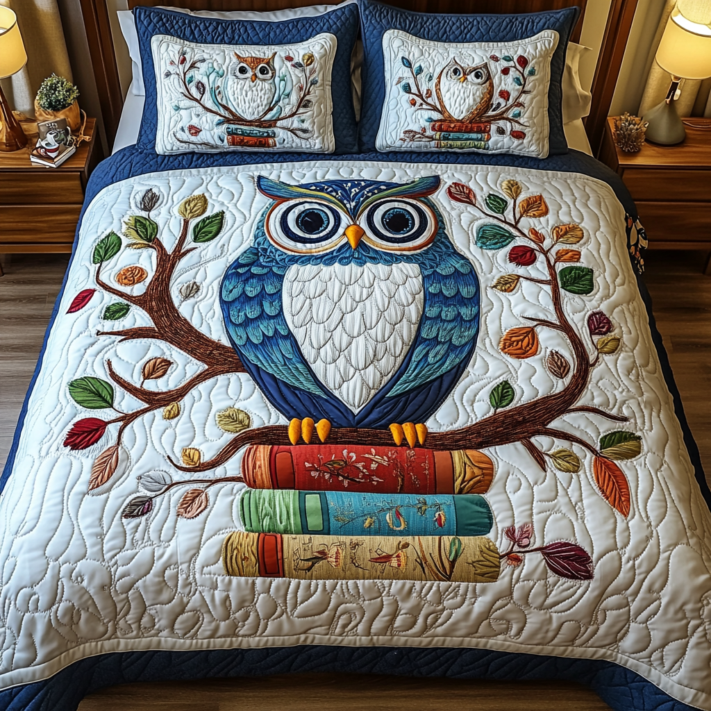 The Owlchemy Quilted Bedding Set Duvet Cover Bedspread Set Merch Gift From Daughter To Father