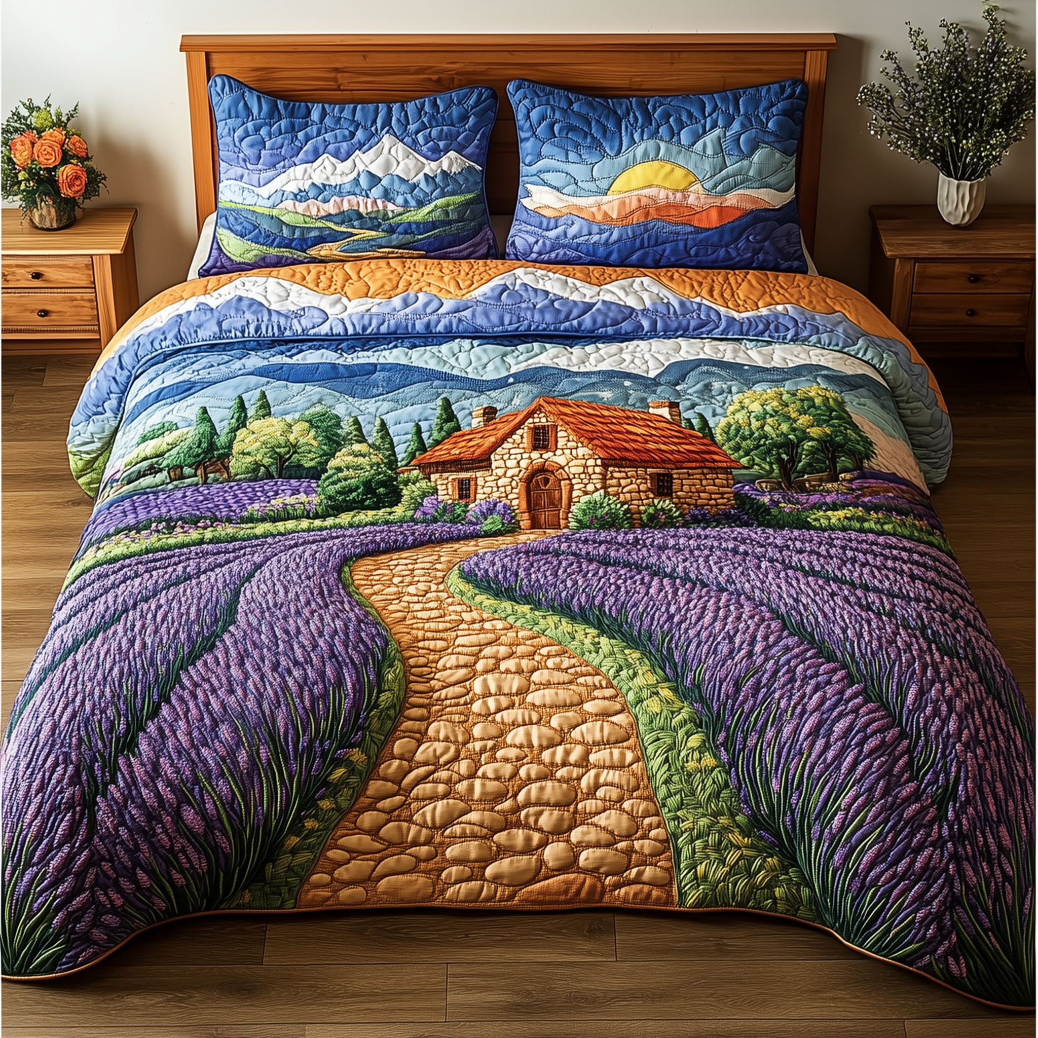 The Purple Haven Quilted Bedding Set Awesome Duvet Cover Bedspread Set Good Gifts For Mom