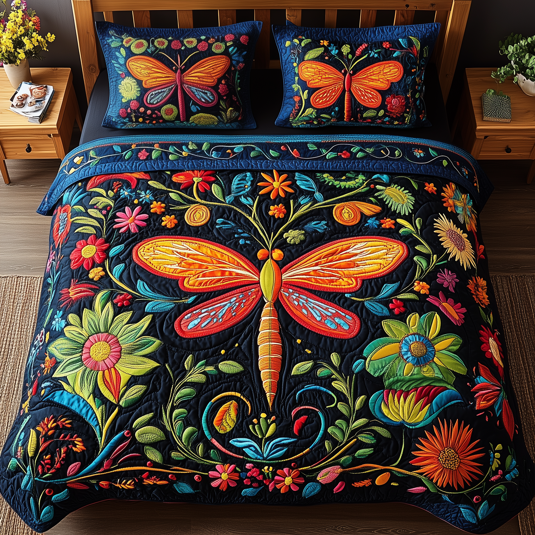 The Radiant Flutter Quilted Bedding Set Duvet Cover Bedspread Set Item Gifts For Dad Who Wants Nothing