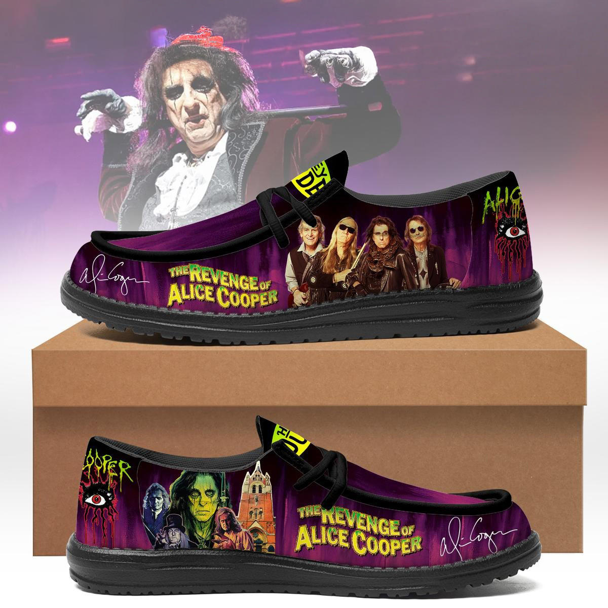 The Revenge Of Alice Cooper Hey Dude Shoes Fan Merch Gifts For Father