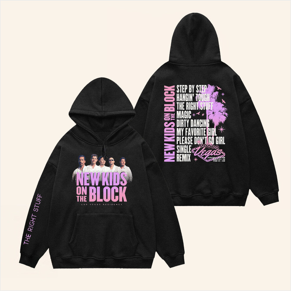 The Right Stuff Las Vegas Residency Hoodie New Kids On The Block Merch Friends Birthday Gifts
