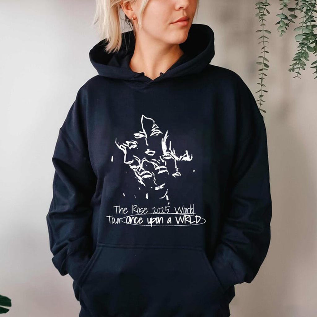 The Rose Once Upon AWRLD Tour Hoodie The Rose 2025 World Tour Merch The Rose WRLD Road Map
