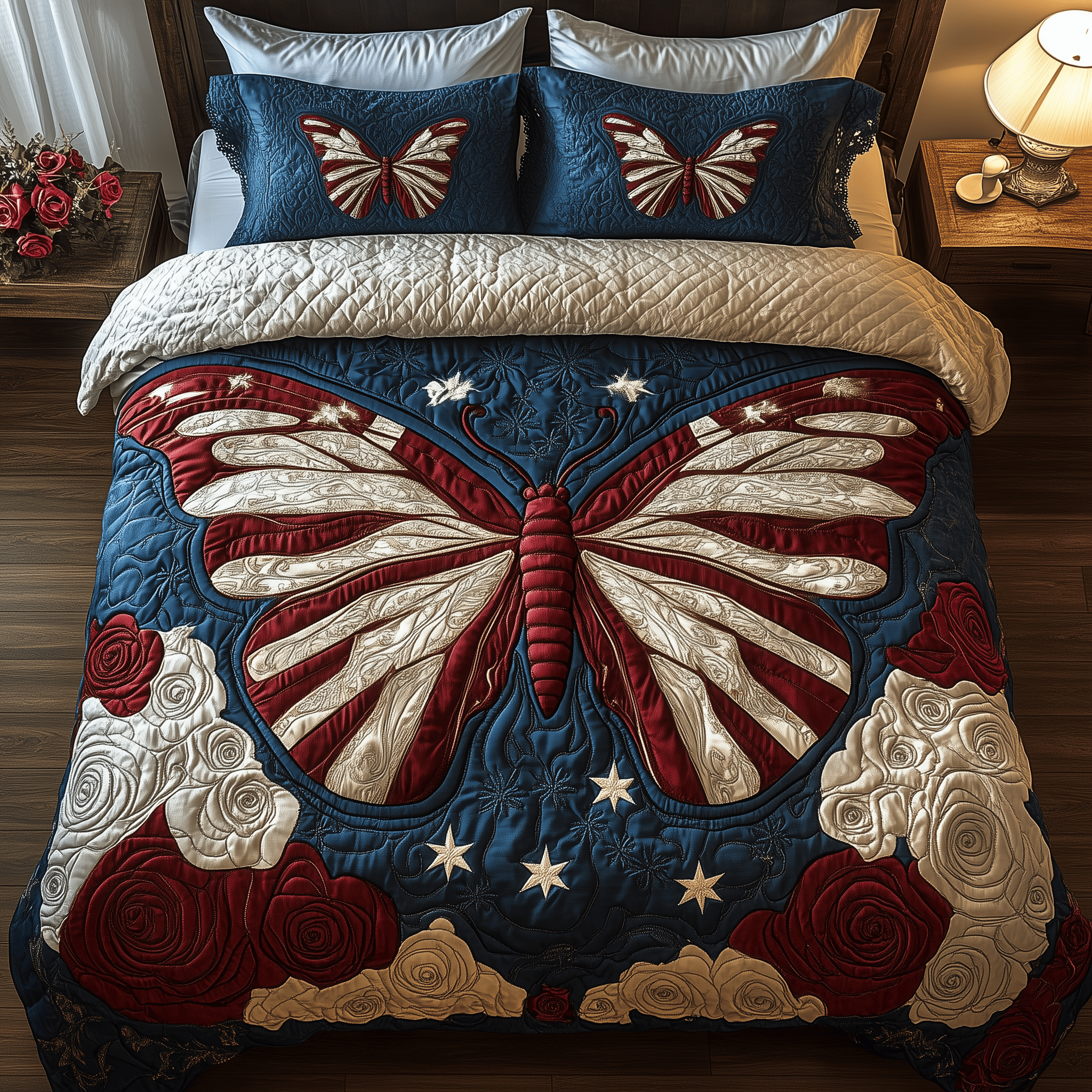 The Starry Butterfly Quilted Bedding Set Best Valentines Duvet Cover Set Butterfly Themed Gifts For Adults