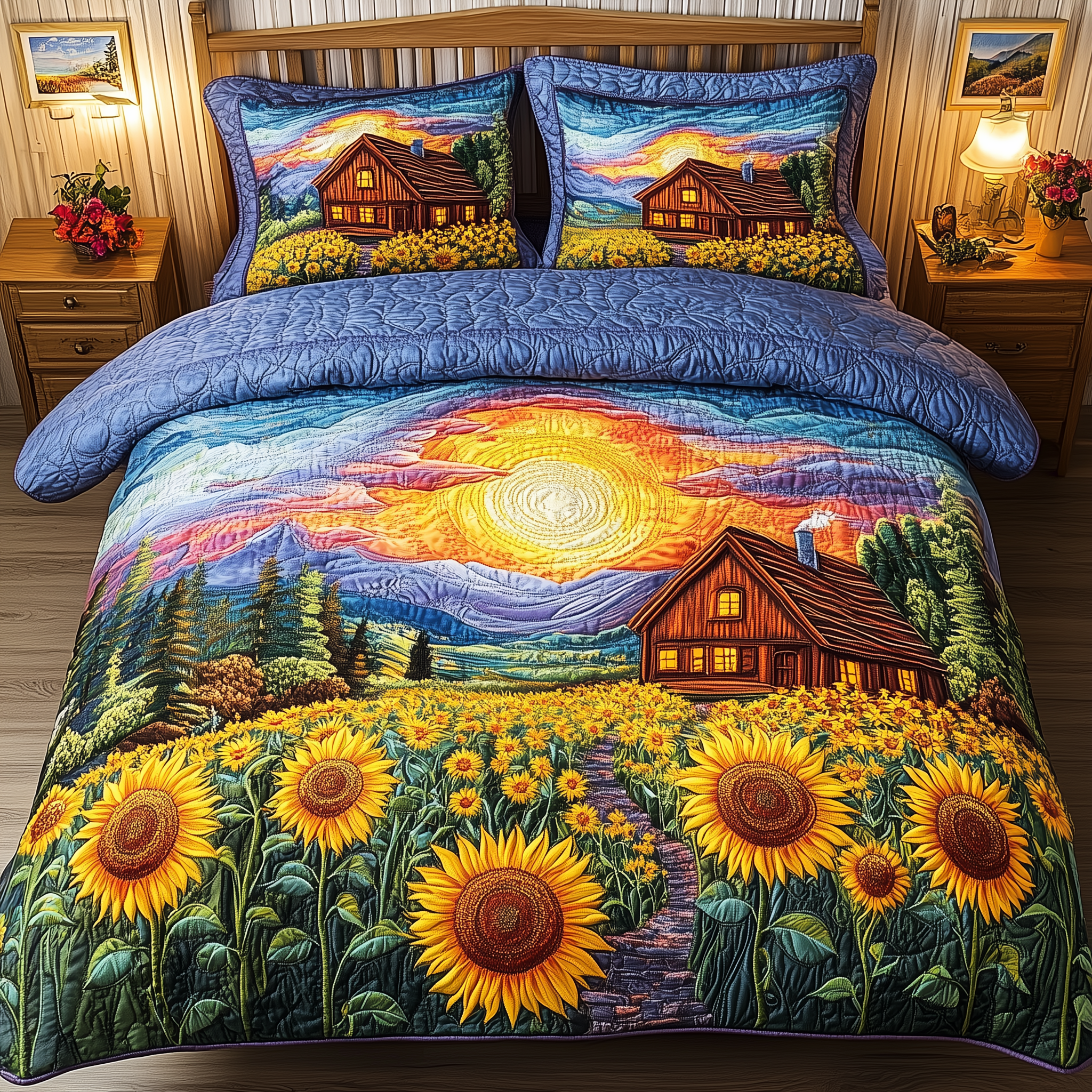 The Sunny Cabin Quilted Bedding Set Duvet Cover Bedspread Set Item Cool Mothers Day Gifts