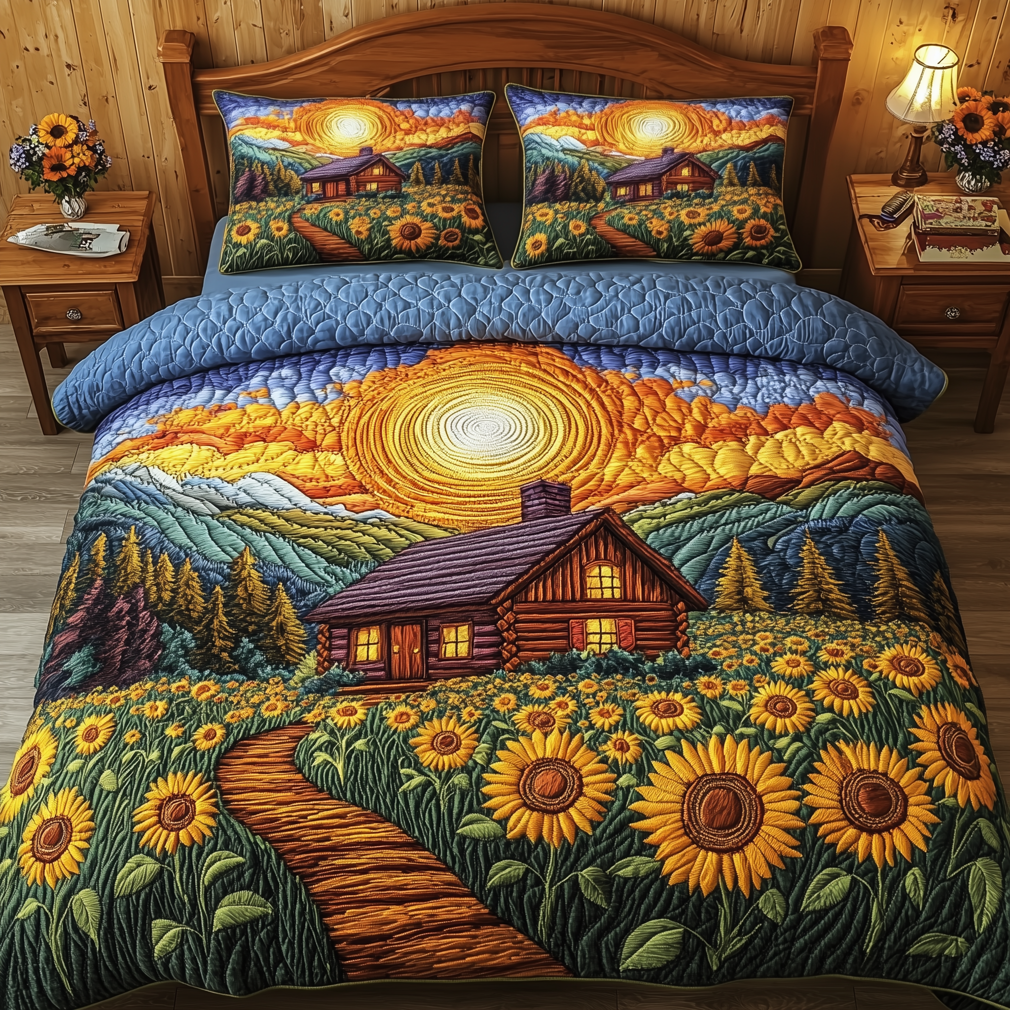 The Sunny Cabin Quilted Bedding Set Duvet Cover Bedspread Set Item Gift Ideas For Mother In Law