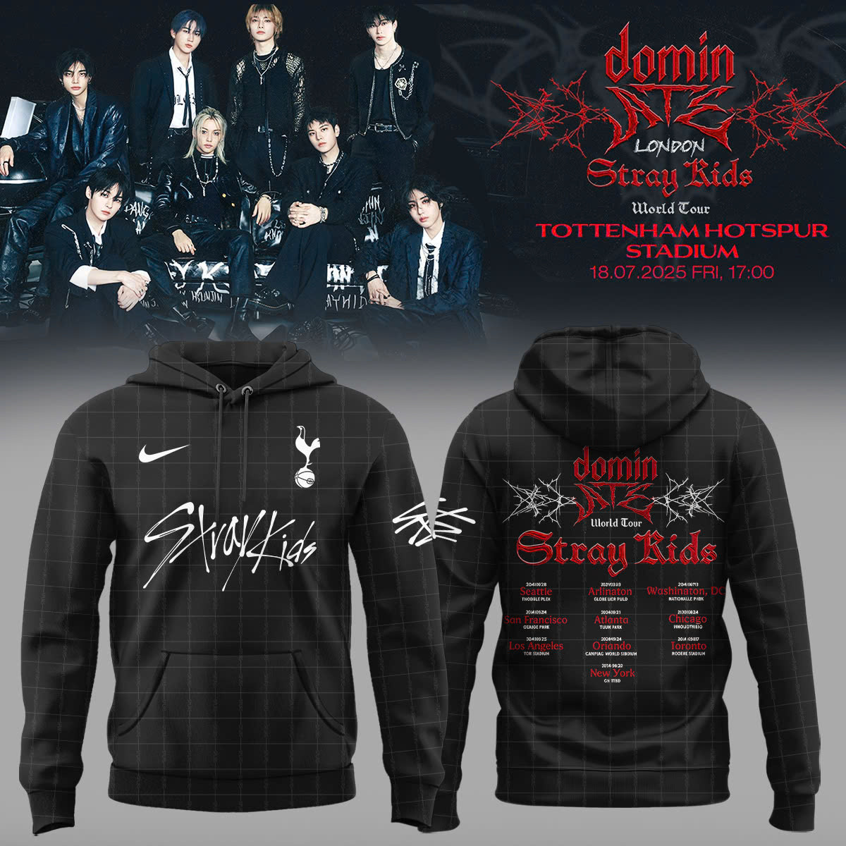 Thfc X Stray Kids 2526 Away Hoodie Gift For Concert Lover