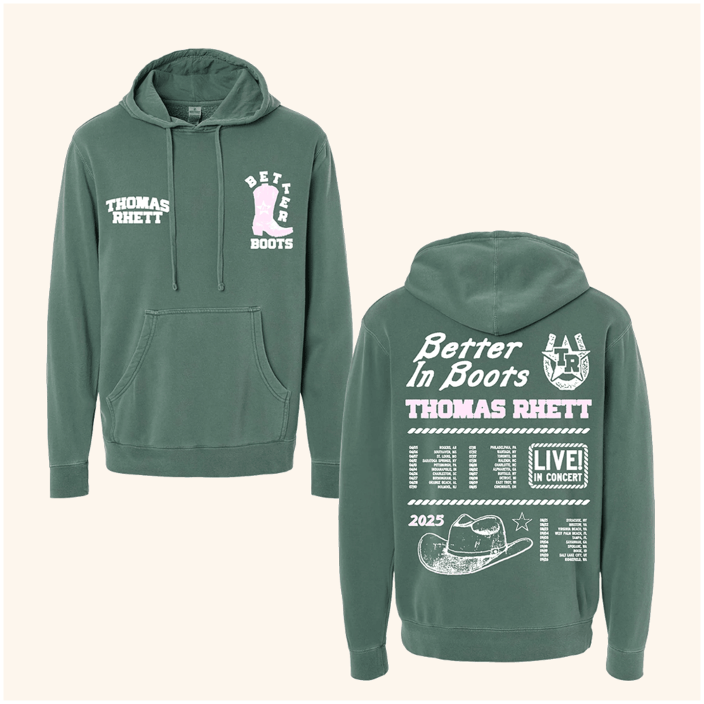 Thomas Rhett Merch 2025 Green Hoodie Gifts For Husband Birthday Gifts For Best Friend