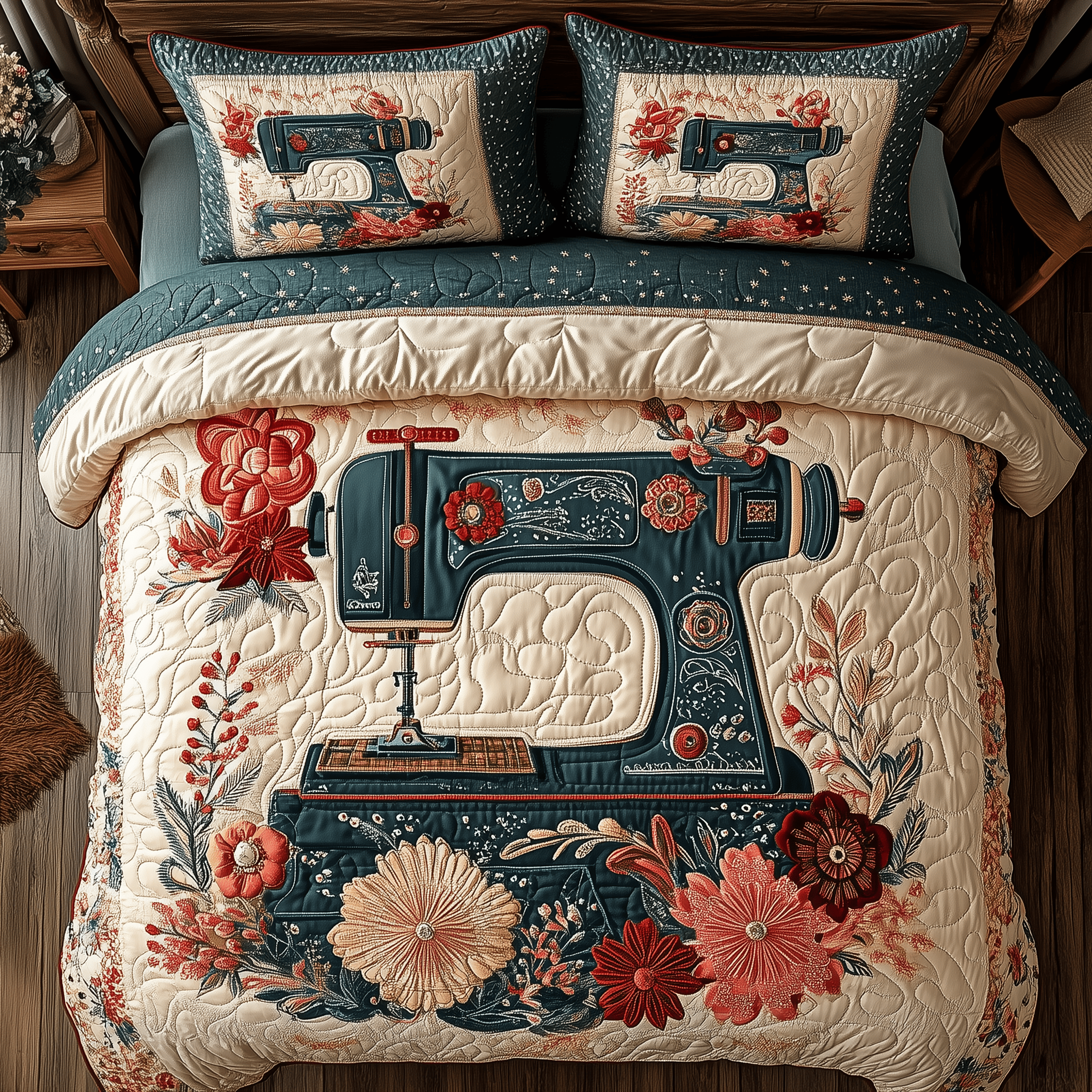 Threaded Artistry Machine Quilted Bedding Set Best Duvet Cover Bedspread Set Gifts For My Daughter