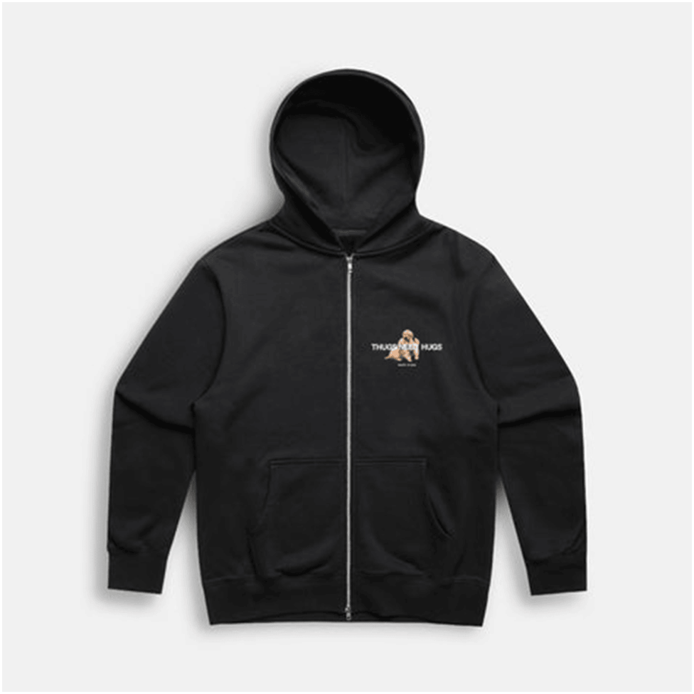 Thugs Need Hugs Hoodie Santo Studio Puppy Zip Hoodie Good Gifts For Dads Gifts For Besties
