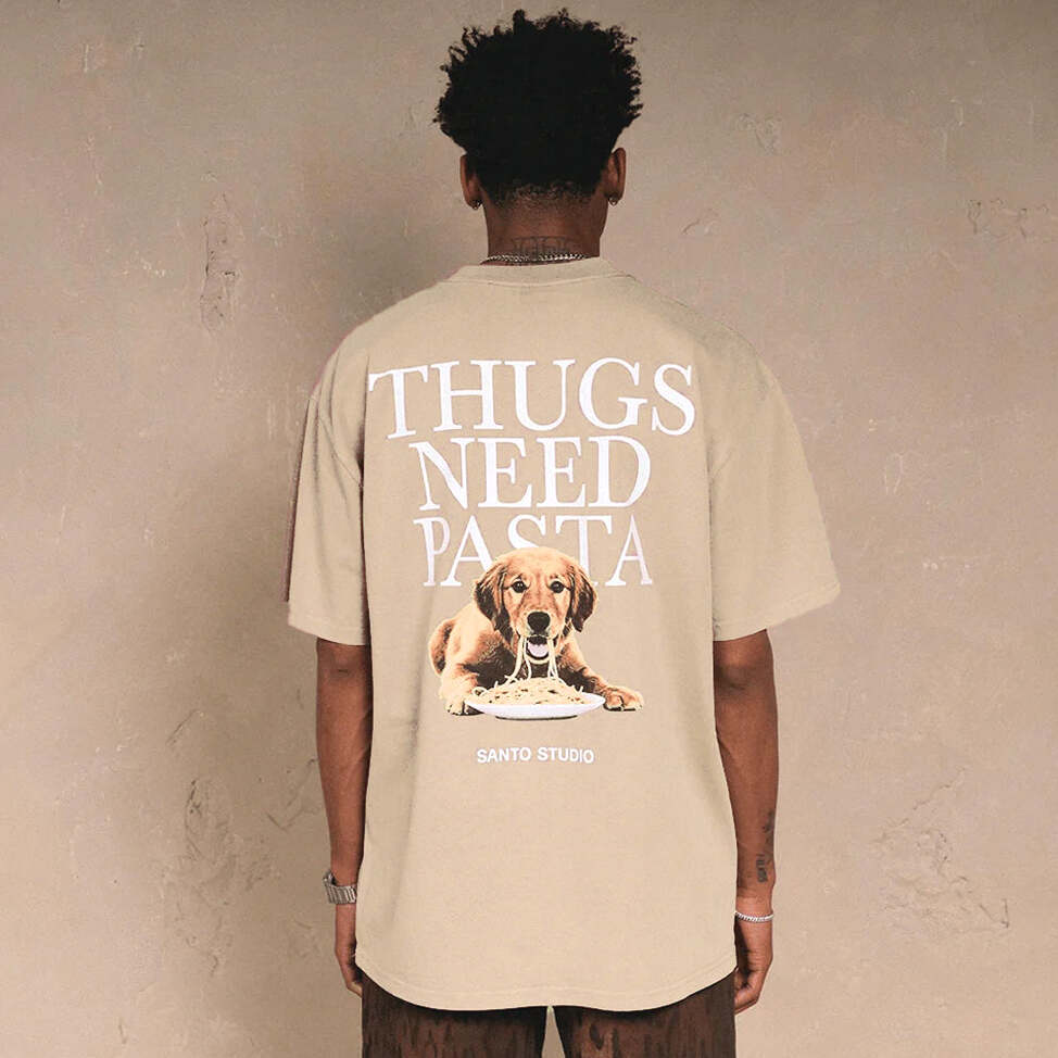 Thugs Need Pasta Shirt Santo Studio Dog T-Shirt Funny Father's Day Gifts Gifts For Fans