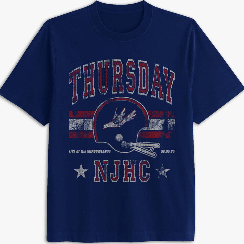 Thursday Merch Live At The Meadowlands Njhc Retro T-Shirt Gifts For Father Gifts For Besties