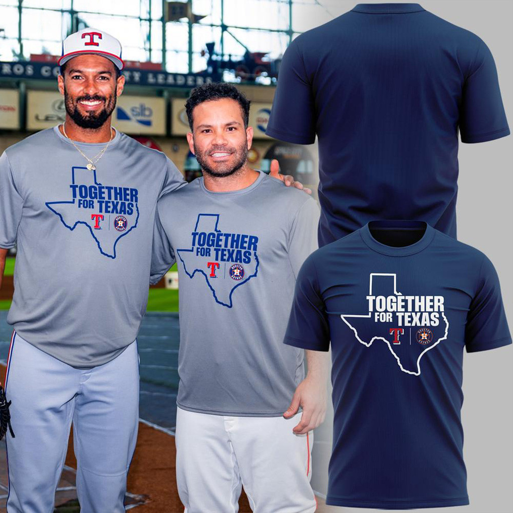 Together For Texas 2025 Navy T-Shirt Houston Texans Merch Texas Strong Gifts For Dad