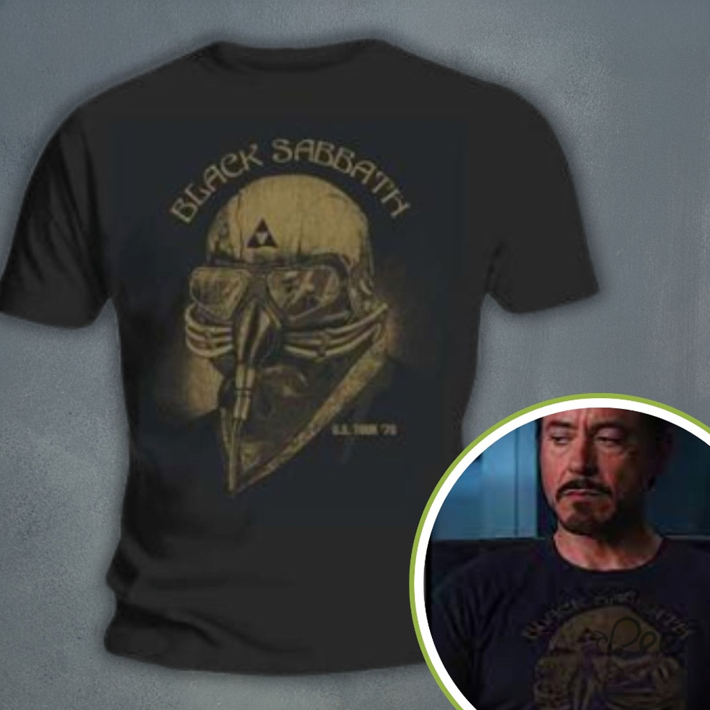 Tony Stark Black Sabbath T-Shirt Music Lover Gifts For Him
