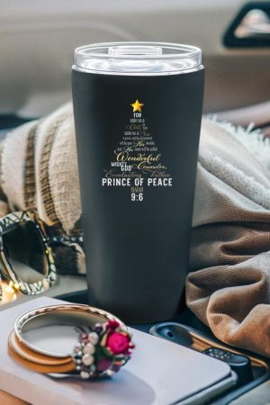 For Unto Us a Child Is Born, Unto Us a Son Is Given Xmas Tree Tumblers