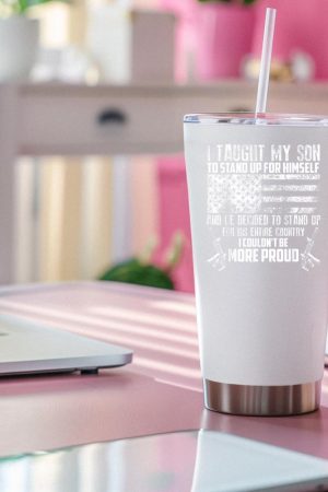 Cool - I Taught My Son to Stand, Funny US Army Parents Gift Tumblers
