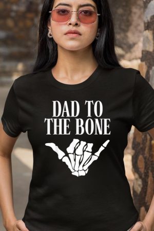 Dad to the Bone - Gothic Halloween Family T-Shirt