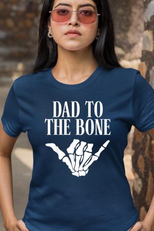 Dad to the Bone - Gothic Halloween Family T-Shirt