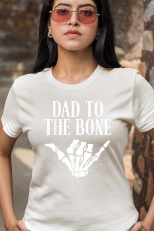 Dad to the Bone - Gothic Halloween Family T-Shirt