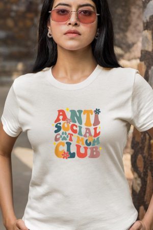Anti-Social Cat Moms Club - Funny Mother’s Day T-Shirt