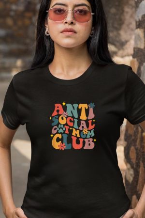 Anti-Social Cat Moms Club - Funny Mother’s Day T-Shirt