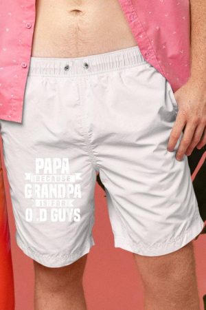 Funny Papa Art - Grandpa Men’s Father’s Day Short