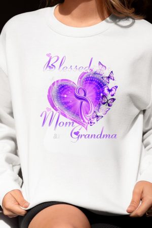 Blessed To Be Called Mom And Grandma Butterfly Grandmother Sweatshirt
