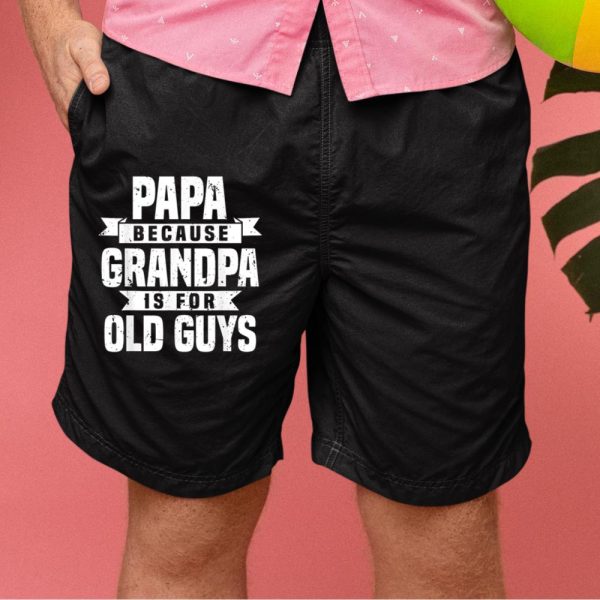 Funny Papa Art - Grandpa Men’s Father’s Day Short
