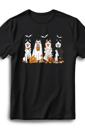 funny husky ghost dogs halloween husky dog mom husky lover t shirt hiinp