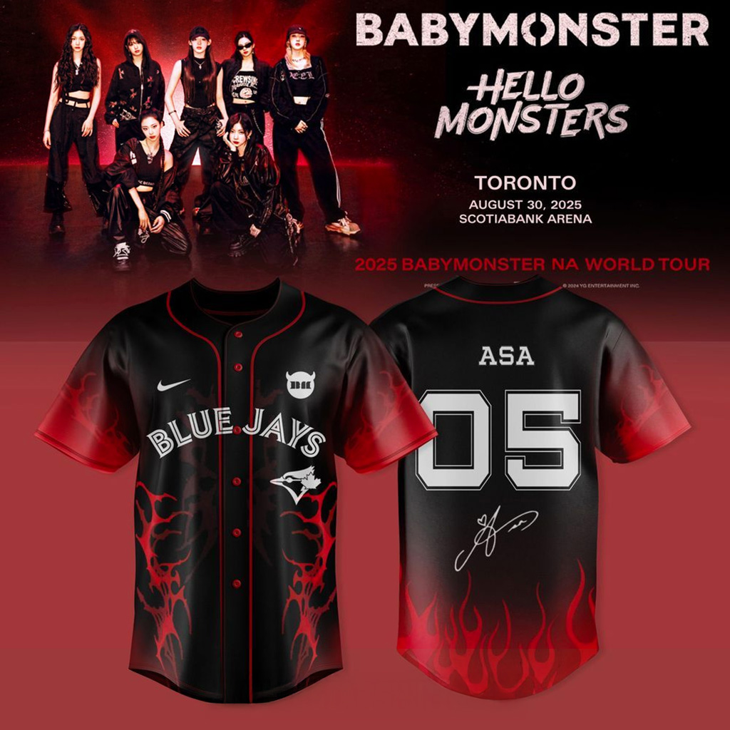 Toronto Blue Jays X Babymonster Asa Jersey Toronto Blue Jays Merch Gift Ideas For Baseball Fans