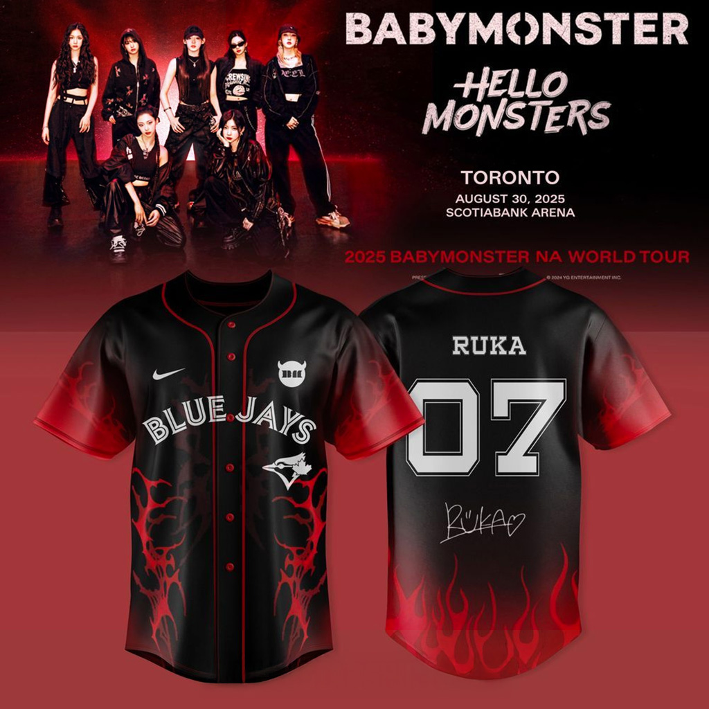 Toronto Blue Jays X Babymonster Ruka Jersey Toronto Blue Jays Merch Presents For Baseball Fans