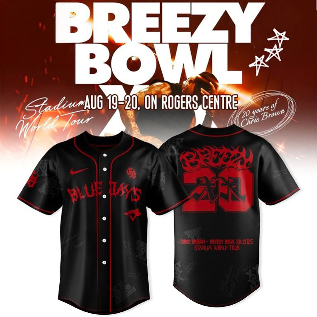 Toronto Blue Jays x Breezy Bowl XX Tour 2025 Jersey Jays Merch Gifts For Boyfriend