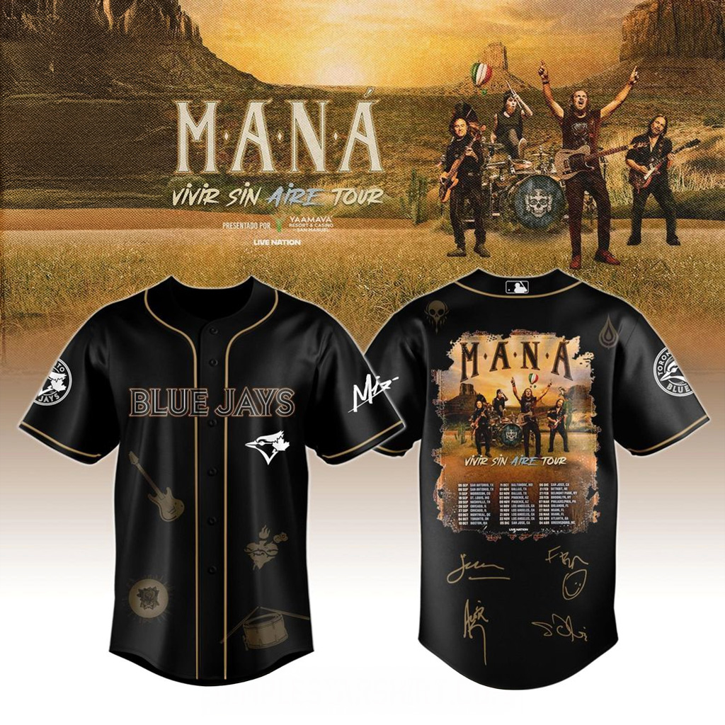 Toronto Blue Jays X Mana Vivir Sin Aire Tour Baseball Jersey Jays Merch Cool Baseball Gifts