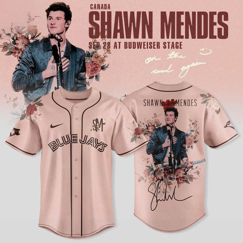 Toronto Blue Jays X Shawn Mendes On The Road Again Tour Baseball Jersey Jays Merch Fan Gifts