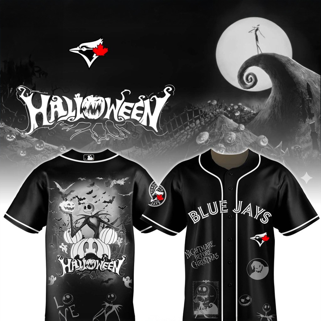 Toronto Blue Jays X The Nightmare Halloween Day Jersey Jays Merch Gift For Baseball Fans
