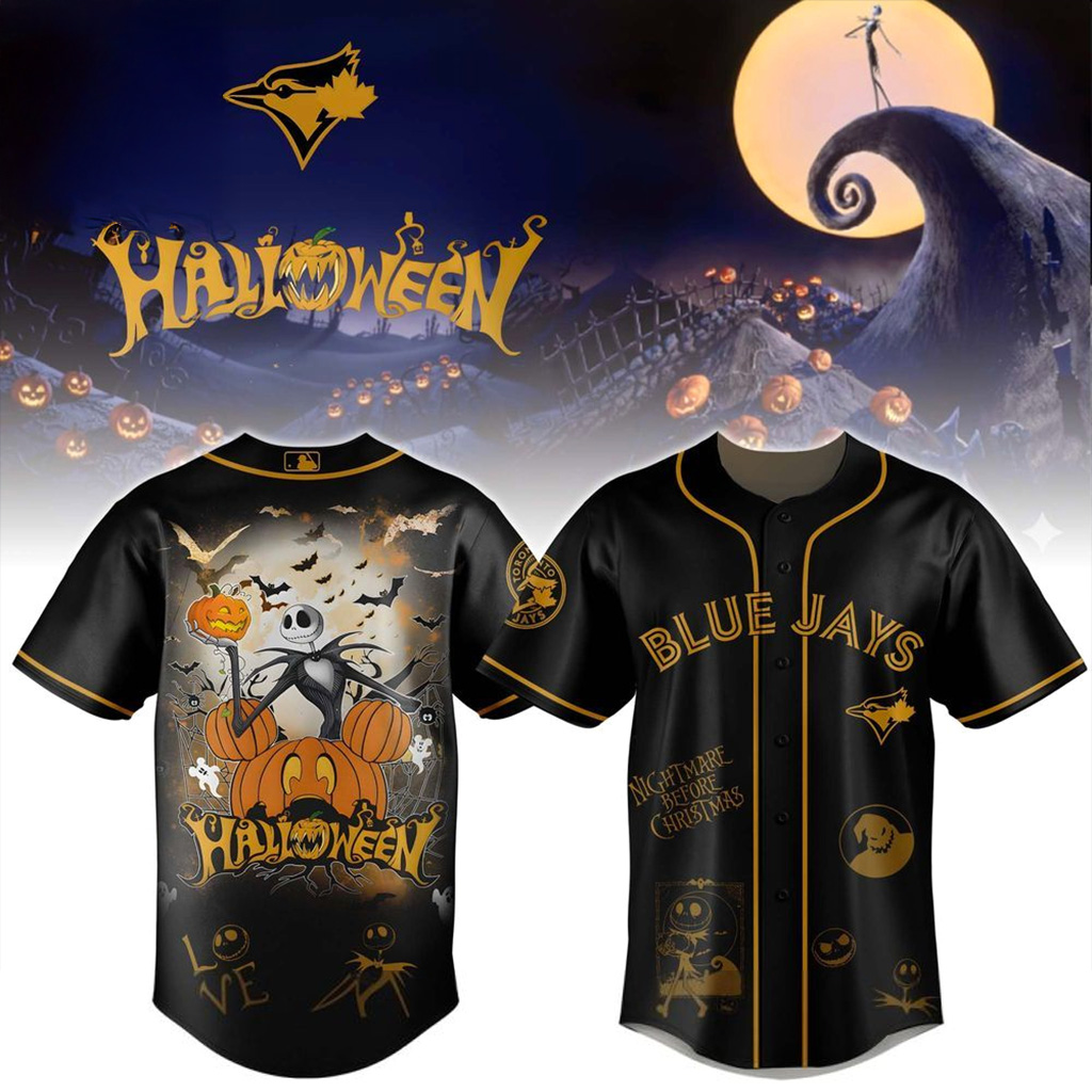 Toronto Blue Jays X The Nightmare Halloween Day Jersey Jays Merch Gifts For Baseball Fans