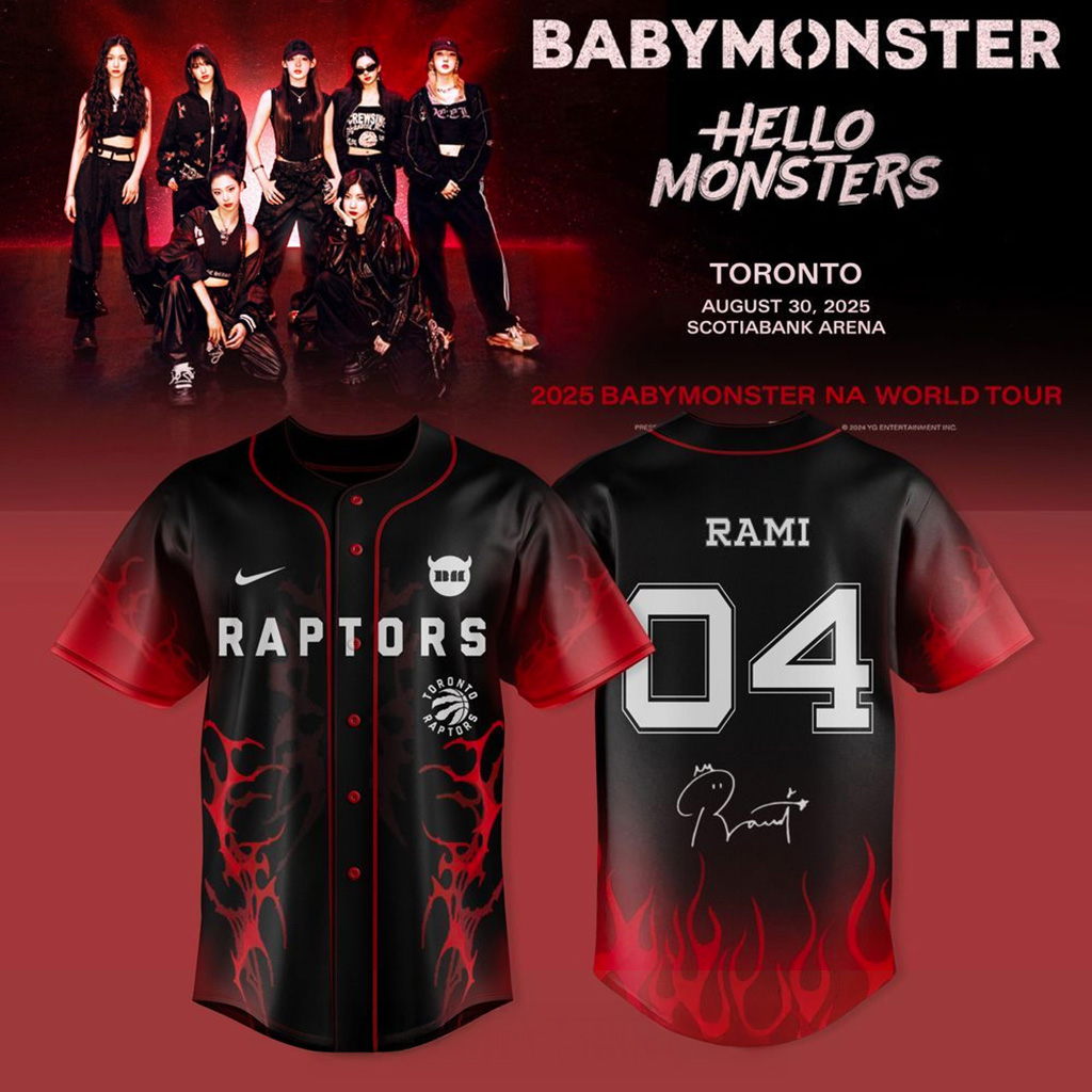 Toronto Raptors X Babymonster Rami Jersey Toronto Raptors Merch Unique Gifts For Baseball Fans