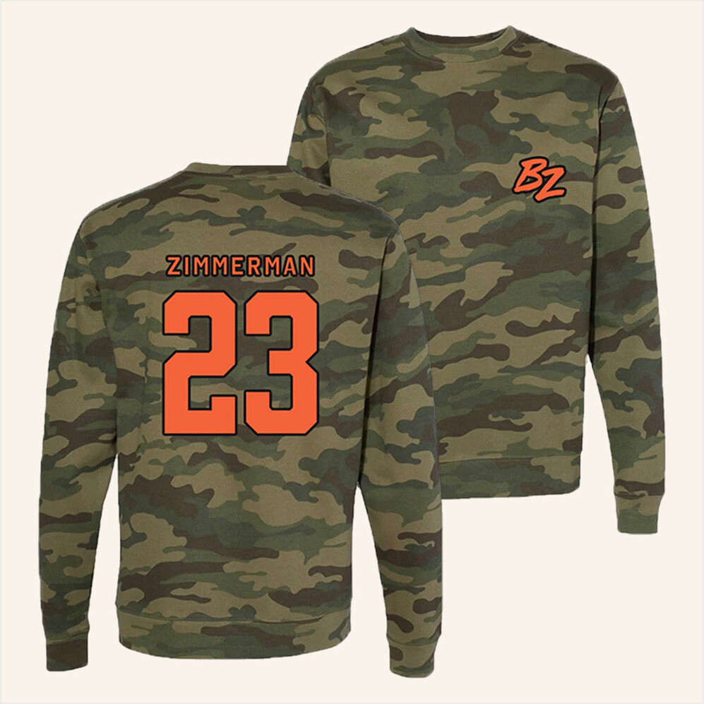 Tour 2025 BZ 23 Camo Long Sleeve T-Shirt Bailey Zimmerman Merch Presents For Dad