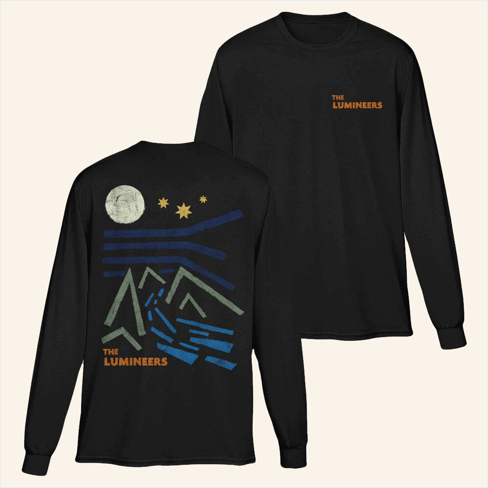 Tour 2025 Mountain Landscape Long Sleeve T-Shirt Lumineers Merch Birthday Gift Ideas
