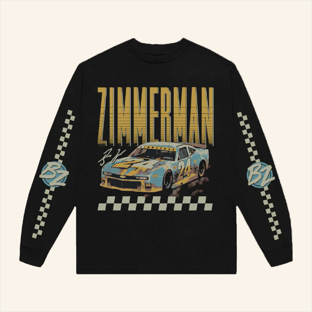 Tour 2025 Race Car Black Long Sleeve T-Shirt Bailey Zimmerman Merch Birthday Gifts For Dad