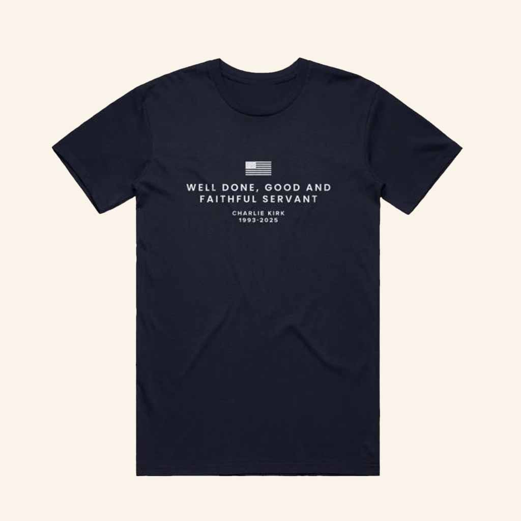 TPUSA Merch Faithful Servant Memorial Tee Charlie Kirk Apparel Gift For Patriots