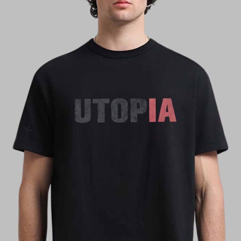 Travis Scott CJ X Infinite Archives Utopia T-Shirt Travis Scott Merch Gifts For Dudes