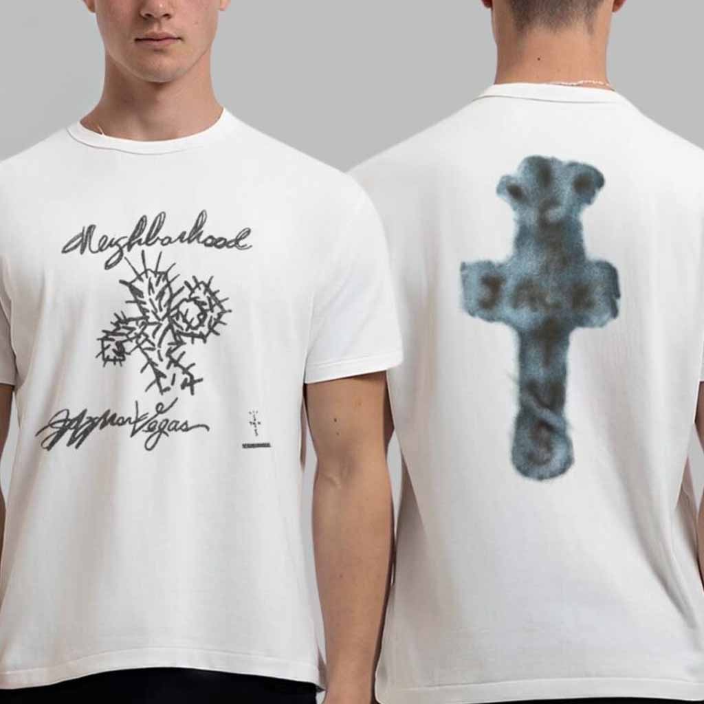 Travis Scott CJ X Neighborhood Drawing Tee Cactus Jack Logo T-Shirt Travis Scott Merch Fans Gifts