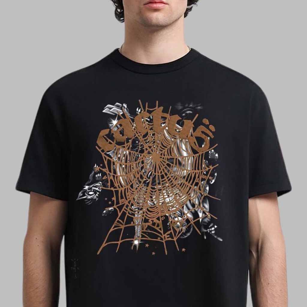 Travis Scott CJ X SP5DER Airbrush T-Shirt Fan Merch Gifts For Dad