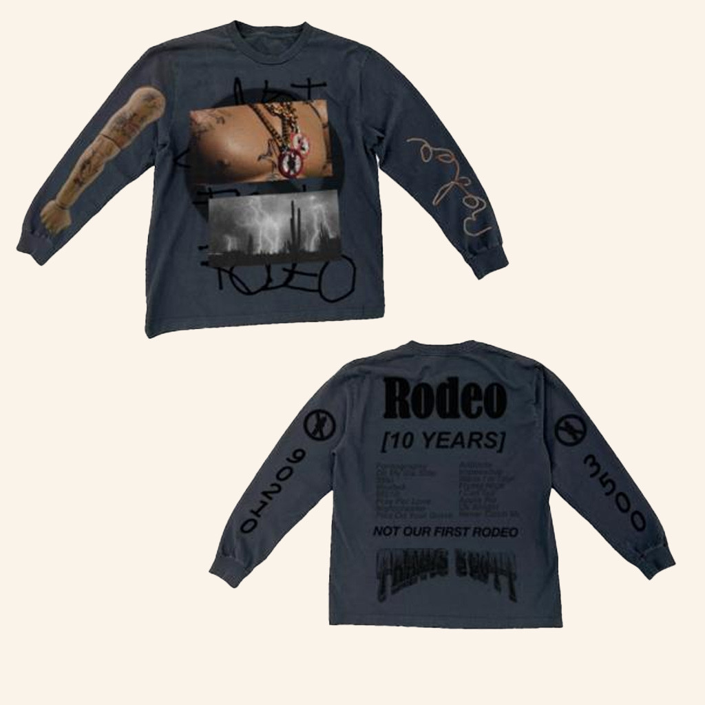 Travis Scott Merch Rodeo 10 Years Long Sleeve Shirt Unique Gifts For Music Lovers